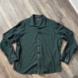 UNTUCKit Dark Green Casual Button Down Shirt
